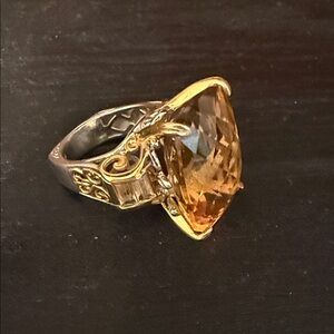 Michael Valitutti Gems en Vogue Sterling Silver Yellow Citrine Quartz Ring